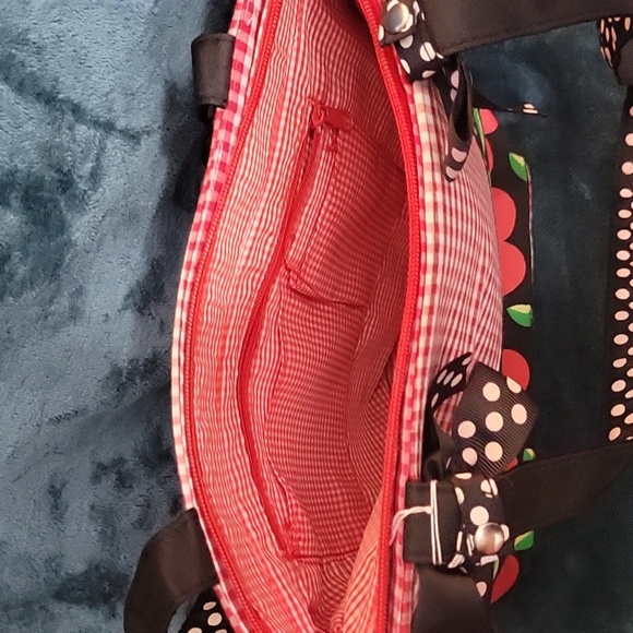 Cute cherry purse  12 in across ×9 half in deep - Picture 2 of 3